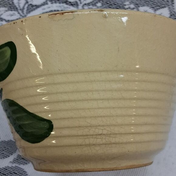 Watt Oven Ware #6 & #7 Mixing Bowl 3 Leaf Apple Hull, Iowa - Picture 8 of 14